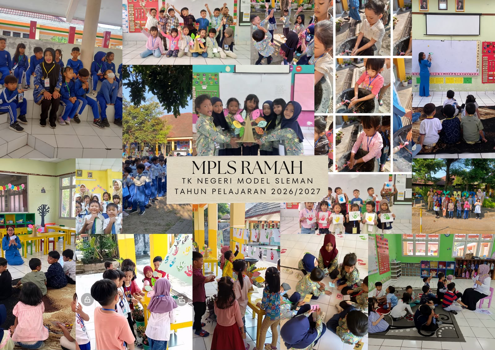 MPLS TK Negeri Model Sleman Resmi Dimulai, Murid Baru Belajar dengan Ceria dan Penuh Semangat